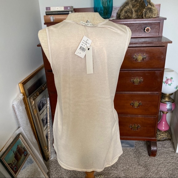 Nordstrom Sleeveless Top NWT Shimmer Golden - Picture 10 of 11